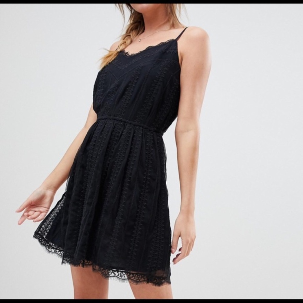 Abercrombie & Fitch Mesh Dress with Strap Detail